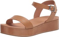Essentials Women's 7.5 Flat Platform Sandal, Brown