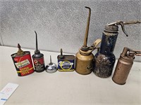 Vintage Oil Cans set of 7