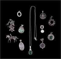 Sterling Silver Pendants & Necklace