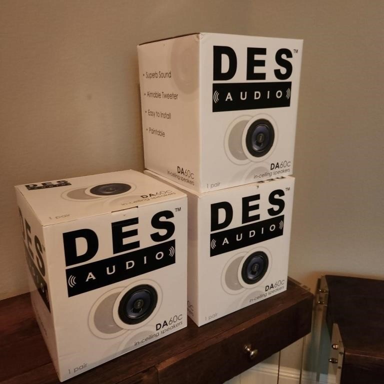 3 DES Audio DA60c in Ceiling Speakers