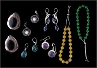 Onyx, Jade, Marcasite & More Sterling Jewelry