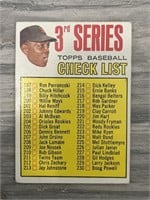1969 Topps HOF Willie Mays Checklist Card