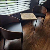 Modern Armchairs w/ Table