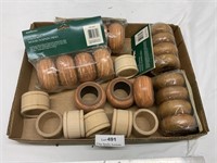 Several Sets Wooden Napkin Rings for Crafts etc