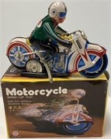 Vintage Wind-Up Motorcycle Toy
