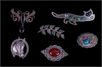 Mexican, Danecraft & More Sterling Silver Brooches