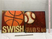 Baseball and Basketball Canvas Picture