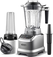 AMZCHEF 1800W Blender  Grey + 63oz & 20oz Cups