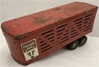 Vintage ERTL Red Livestock Toy Van