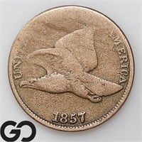 1857 Flying Eagle Cent, Good Bid: 20