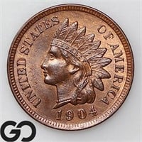 1904 Indian Head Cent, Gem BU RB Bid: 225