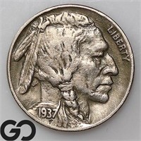1937-D Buffalo Nickel, 3-legged, XF Bid: 760