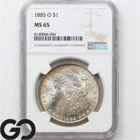 1885-O Morgan Silver Dollar, NGC MS65 Guide: 215