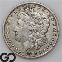 1891-O Morgan Silver Dollar, VF+ Bid: 75