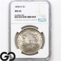 1898-O Morgan Silver Dollar, NGC MS65 Guide: 235