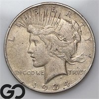 1934-D Peace Dollar, VF+ Bid: 42