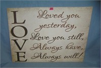 Love for Always decorative wall sign