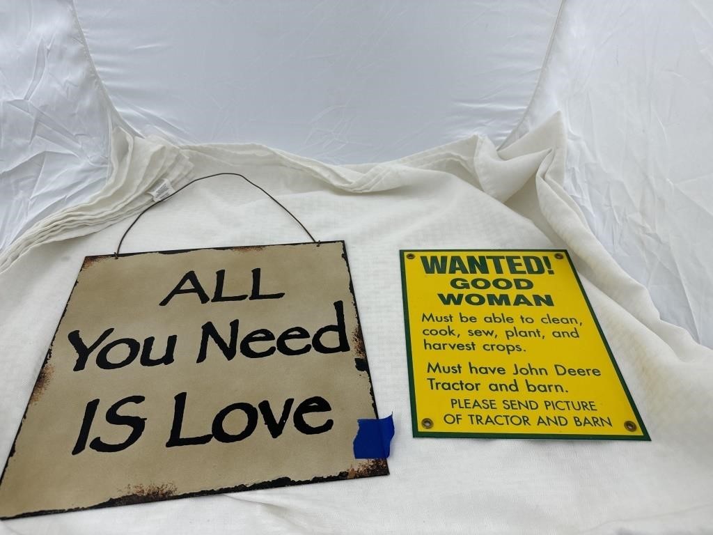 2 Single Sided Signs 8" x 10" & 12" x 12"