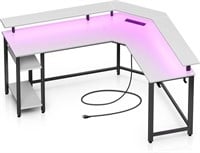 Rolanstar 55.1" L Shaped Gaming Desk with LED