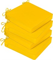 Chair Cushions Set of 4  19x19x3  Yellow