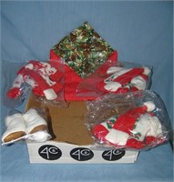 Nice box full of handmade holiday doll outfits