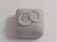 10KT Yellow Gold CZ Earrings - Value $150
