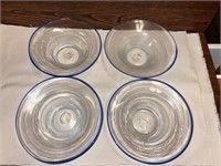 Vintage Handblown Set of Glass Bowls