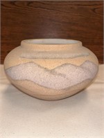 Vintage Navajo Sand Art Vase