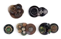 Artisan Antique Button Brooches (5)