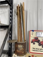 John Deere Cast Iron Pot w/Lid & Yard Sticks