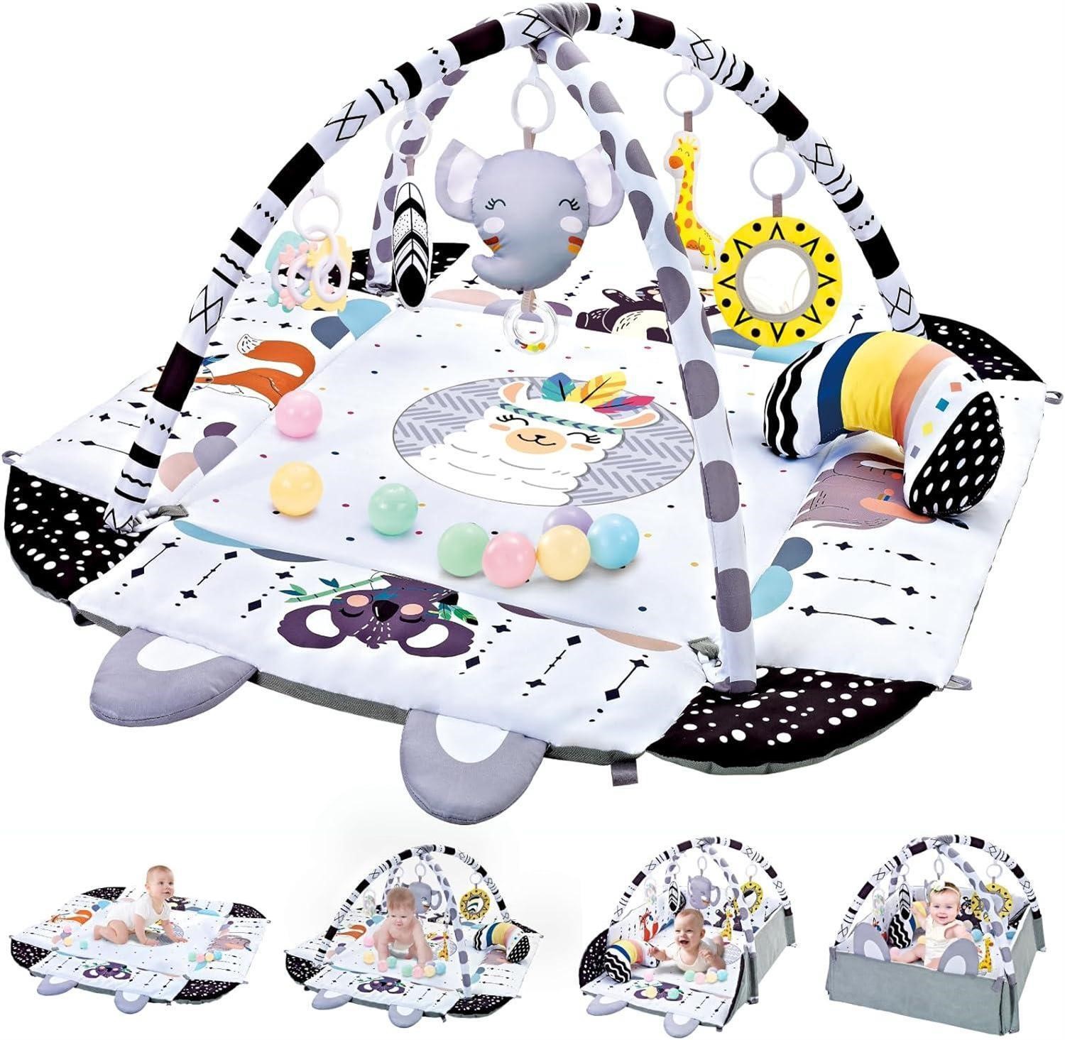 5-in-1 Baby Gym Play Mat & Ball Pit