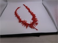 18" Red Sea Coral Necklace