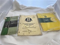 3 Old Farm Tractor/Implement Manuals