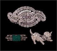 Antique and Vintage Rhinestone Brooches (3)