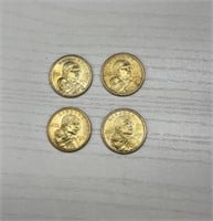 4 Sacagawea Dollar Coins