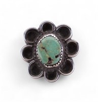 Vintage Native American Sterling Turquoise Ring
