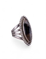 Native American Sterling Agate Ring