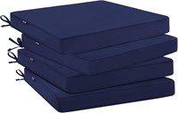 19W x 19D Outdoor Chair Cushions  Set of 4  Blue