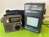 Sony Mega Watchman B&W FM/AM Receiver  +