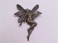 Sterling Nake Fairy 3" Fantasy Pin Jewelry 14g