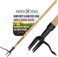 Papa's Weeder - Bamboo  4-Claw Steel Head