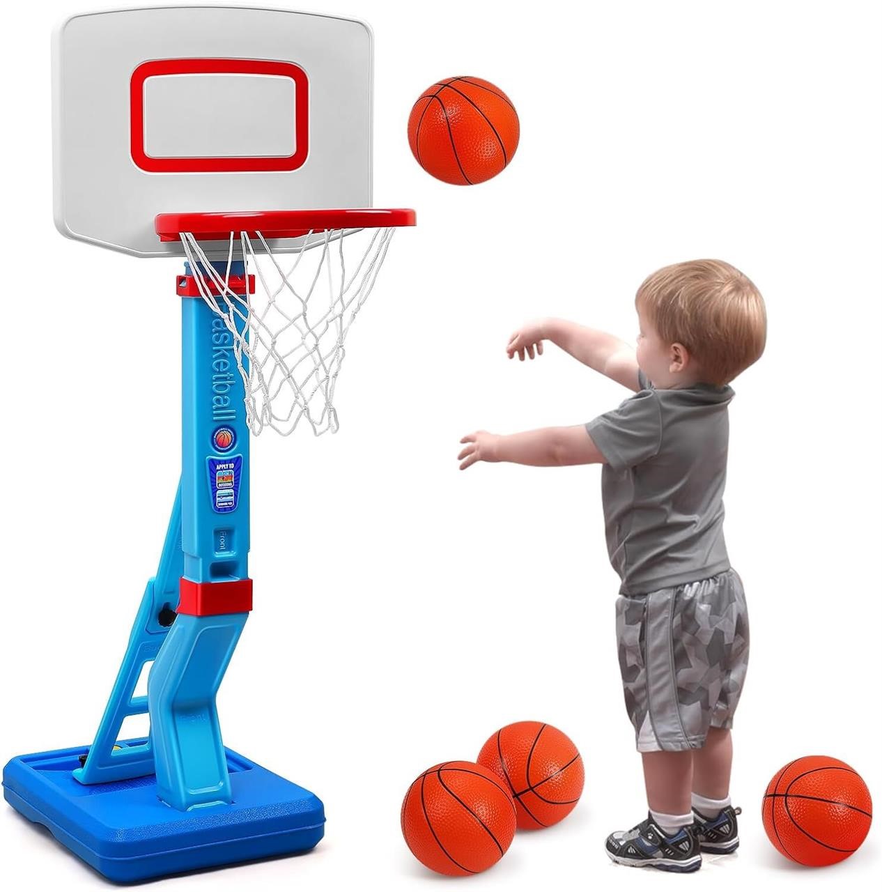 SUPER JOY Toddler Basketball Hoop  Adjustable