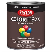 1qt Krylon COLORmaxx Gloss, Leather Brown AZ40