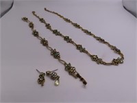 modern 3pc Necklace/Bracelet/Earring Set
