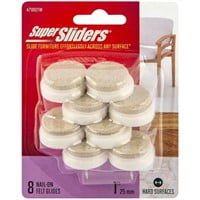 Super Sliders. 1" Round Nail Beige, 8pk AZ27