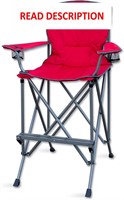 RMS Tall Folding Chair - Up to 300 lbs  Red