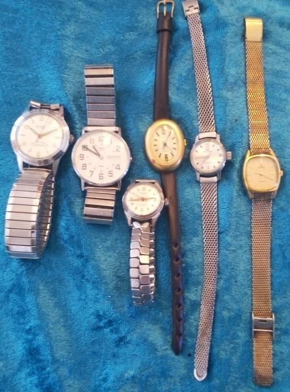 F - LOT OF 6 WATCHES (J8)