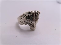 Sterling BEAR Front sz6 Ring 9.5g