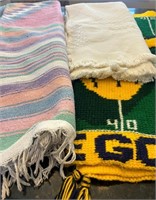 F - LOT OF THROW BLANKETS (W10)