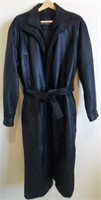 F - CHARLES KLEIN LEATHER COAT SIZE L (A5)